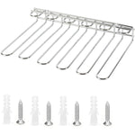 Wine Glass Rack Silver Ceiling mounted Length 450mm 20 wine glasses - WGR5S