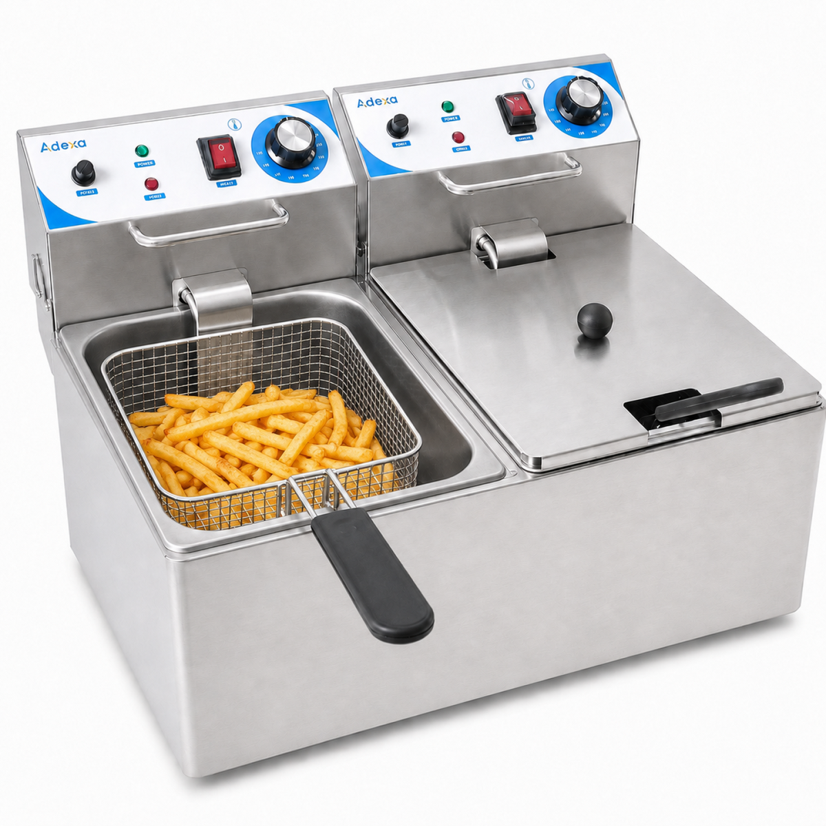 Commercial Double Deep Fat Fryer 6 + 6 litres 2.5kW Countertop - WH102A