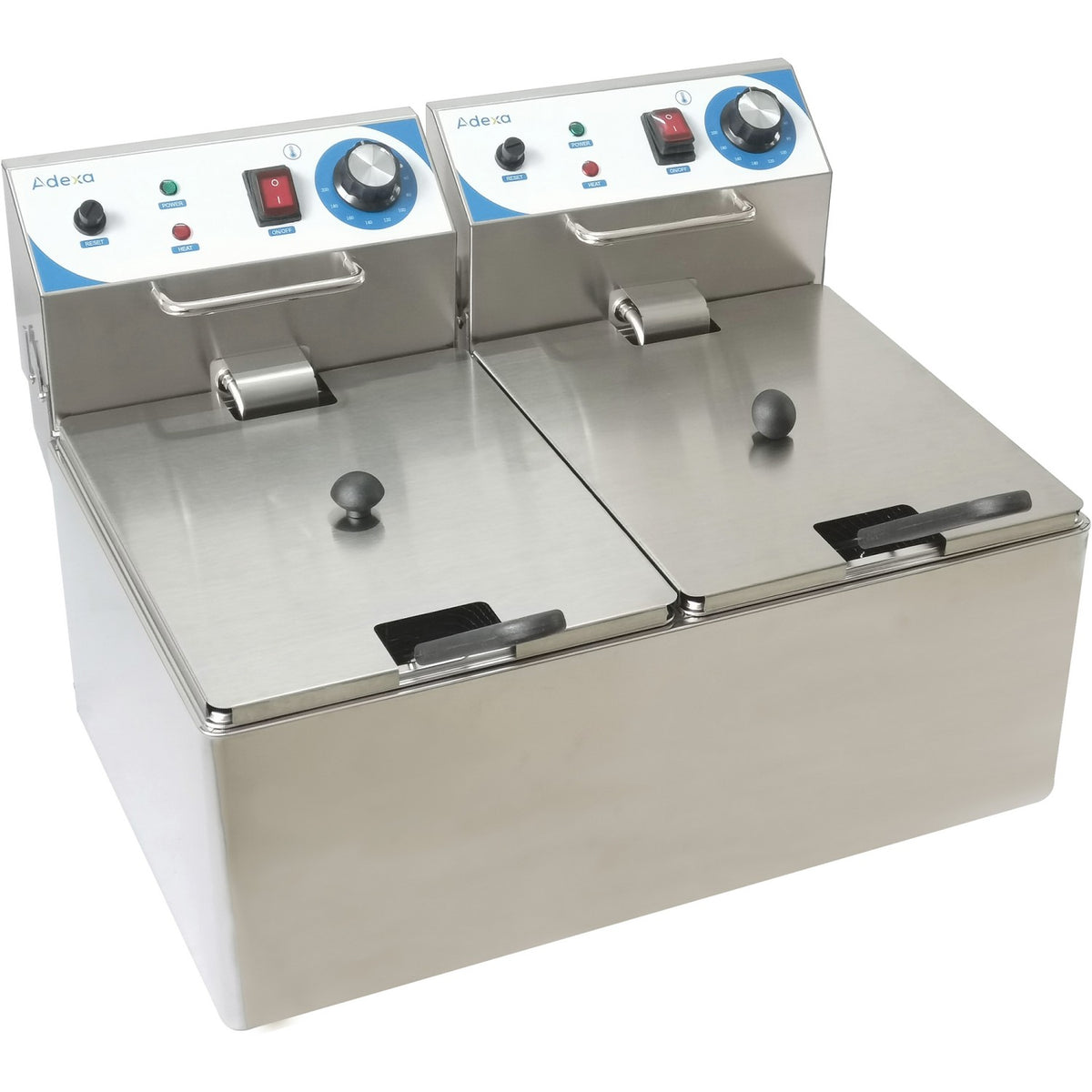 Commercial Double Deep Fat Fryer 10 + 10 litres 2x3kW Countertop - WH122A