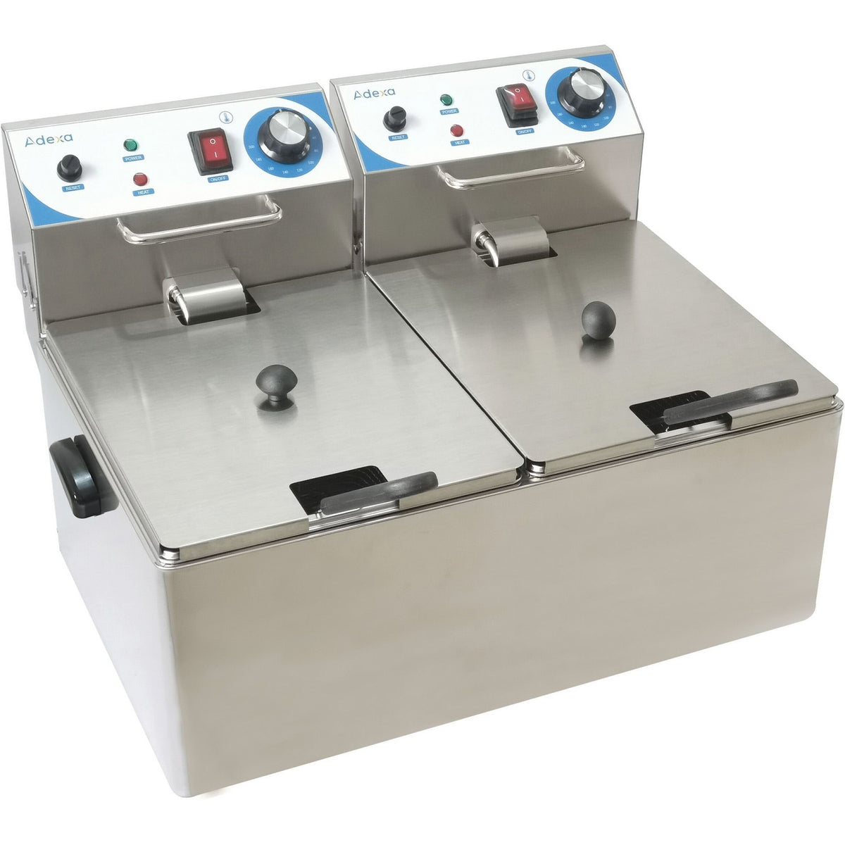 Commercial Double Deep Fat Fryer 12 + 12 litres 2x3kW Countertop - WH162A