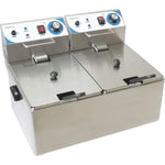 Commercial Double Deep Fat Fryer 12 + 12 litres 2x3kW Countertop - WH162A