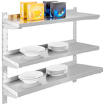Height Adjustabe Wall shelf 3 levels 1200x400x1100mm Stainless steel - VWS1243