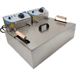 Commercial Twin Fryer Electric 14 litre 2.5+2.5kW Countertop - WHCD171