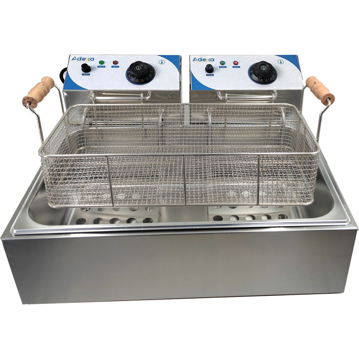 Commercial Twin Fryer Electric 14 litre 2.5+2.5kW Countertop - WHCD171