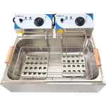 Commercial Twin Fryer Electric 14 litre 2.5+2.5kW Countertop - WHCD171