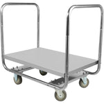 Commercial Dual-Handle Platform Truck Stainless Steel 1000x500x750mm - WHDT10050