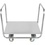 Commercial Dual-Handle Platform Truck Stainless Steel 800x600x750mm - WHDT8060