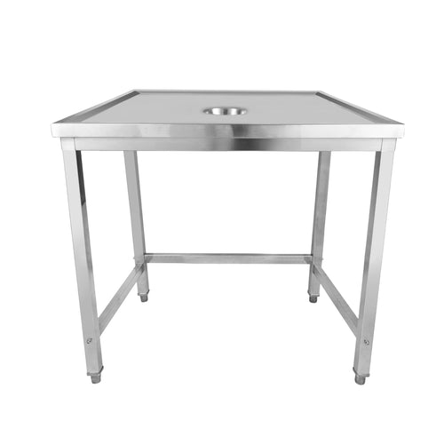 Professional Waste Disposal Table Stainless Steel 4 Side Up Marine Edge 1000x700x900mm - WHDW10070
