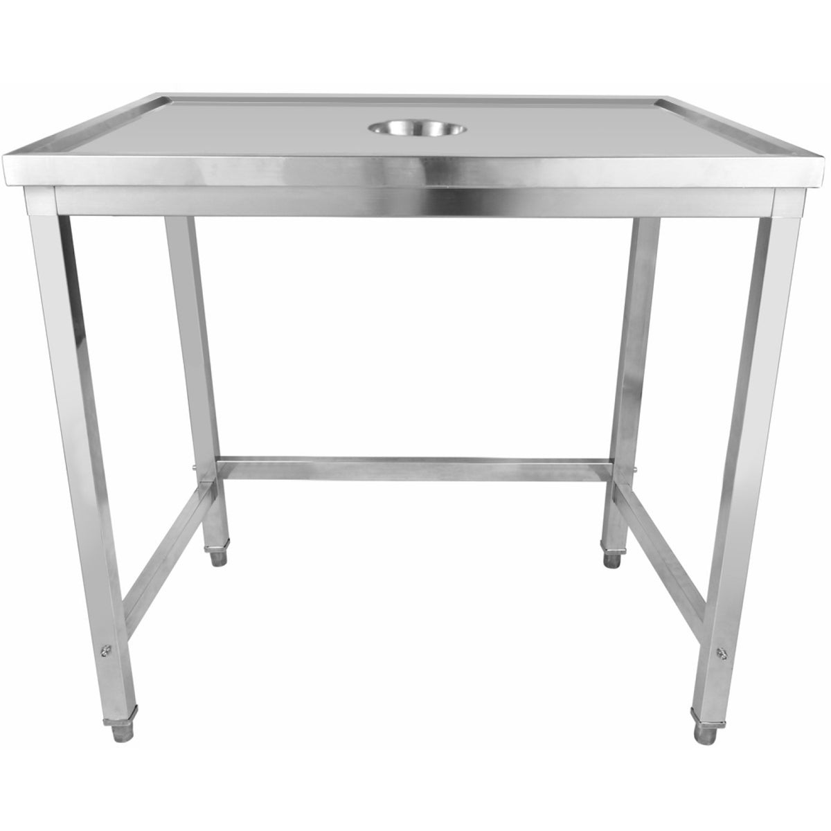 Professional Waste Disposal Table Stainless Steel 4 Side Up Marine Edge 1600x700x900mm - WHDW16070