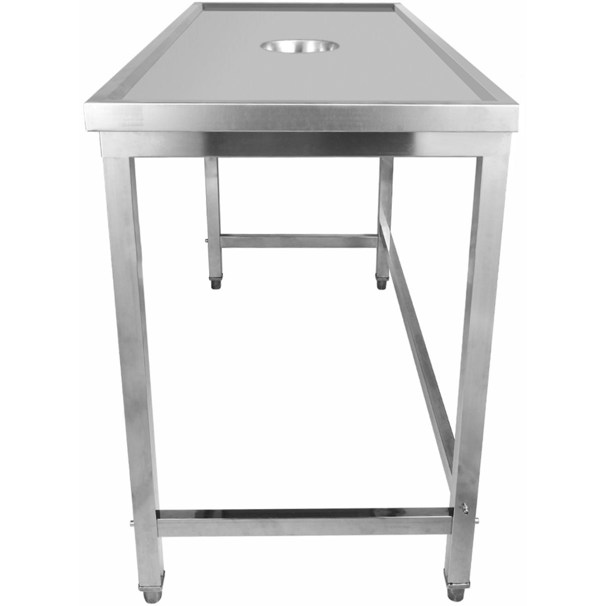 Professional Waste Disposal Table Stainless Steel 4 Side Up Marine Edge 1600x700x900mm - WHDW16070