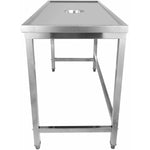 Professional Waste Disposal Table Stainless Steel 4 Side Up Marine Edge 1600x700x900mm - WHDW16070
