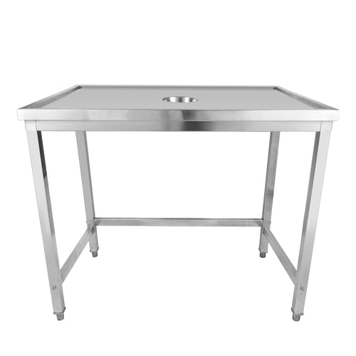 Professional Waste Disposal Table Stainless Steel 4 Side Up Marine Edge 2000x600x900mm - WHDW20060