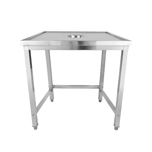Professional Waste Disposal Table Stainless Steel 4 Side Up Marine Edge 800x600x900mm - WHDW8060