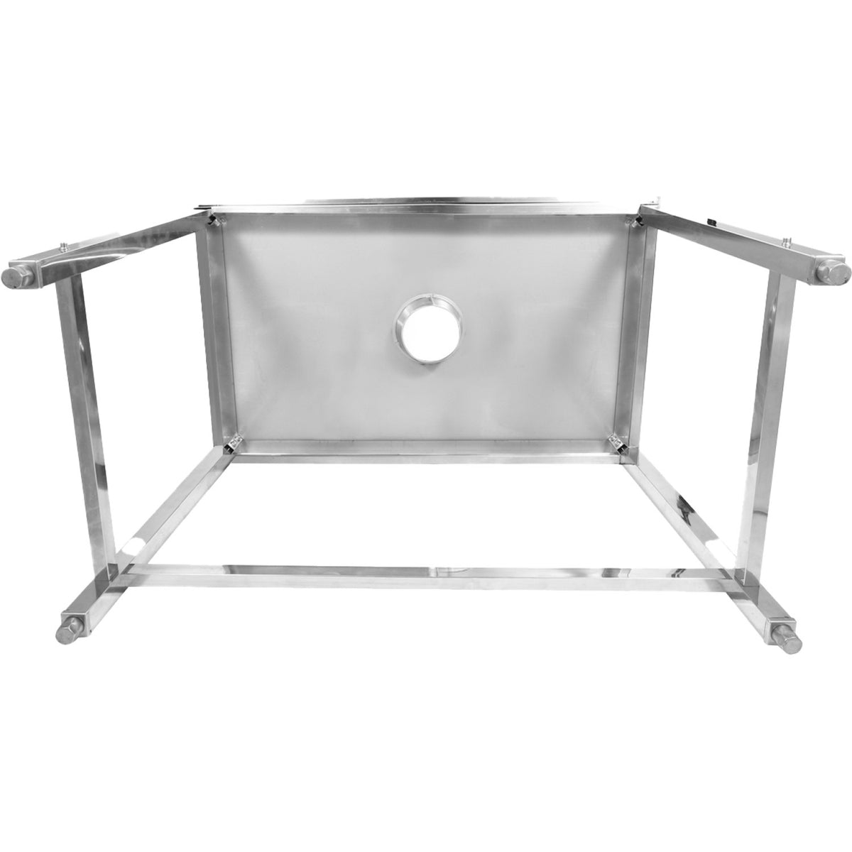 Professional Waste Disposal Table Stainless Steel 4 Side Up Marine Edge 1600x700x900mm - WHDW16070