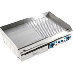 Commercial Griddle Smooth/Ribbed 728x393mm 2 zones 4.4kW Electric - WHEG820AFR