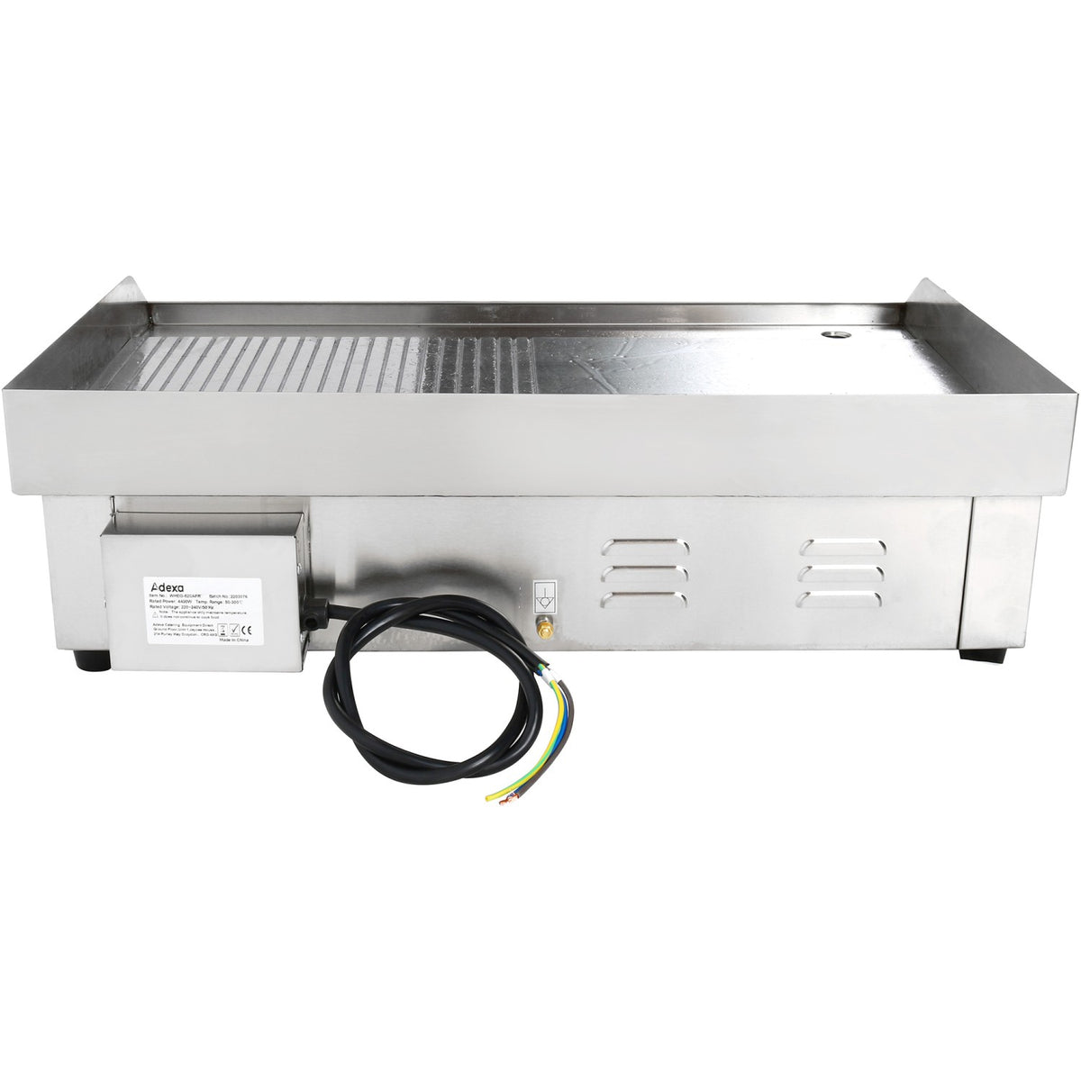 Commercial Griddle Smooth/Ribbed 728x393mm 2 zones 4.4kW Electric - WHEG820AFR