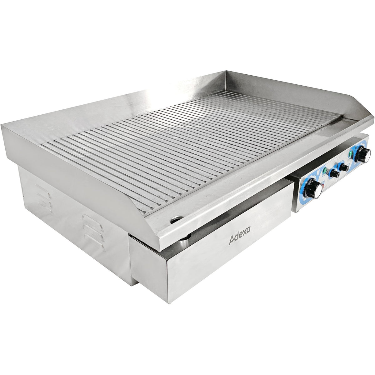 Commercial Griddle Ribbed 728x393mm 2 zones 4.4kW Electric - WHEG820AR