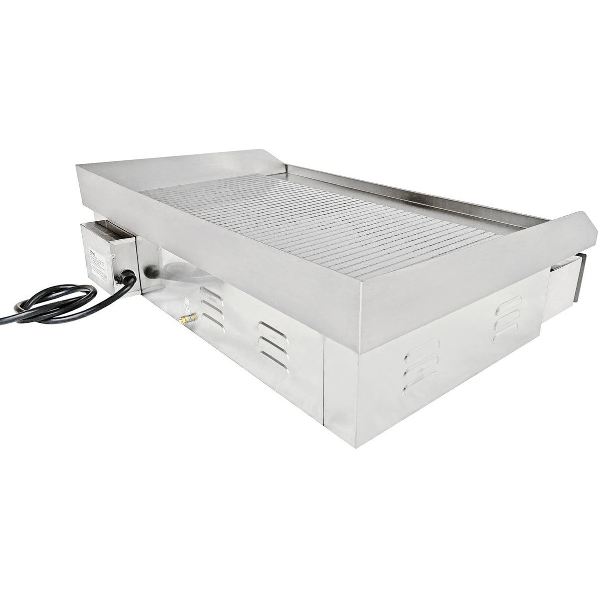 Commercial Griddle Ribbed 728x393mm 2 zones 4.4kW Electric - WHEG820AR