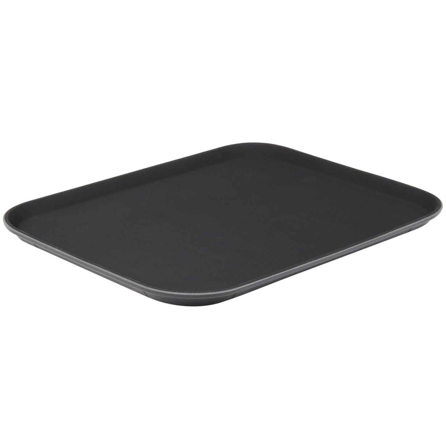 Non-skid Serving tray Fiberglass Rectangular 14x18" Black - WHF1418