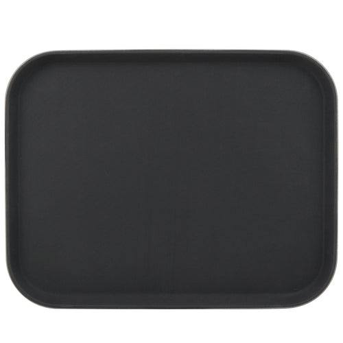 Non-skid Serving tray Fiberglass Rectangular 14x18" Black - WHF1418