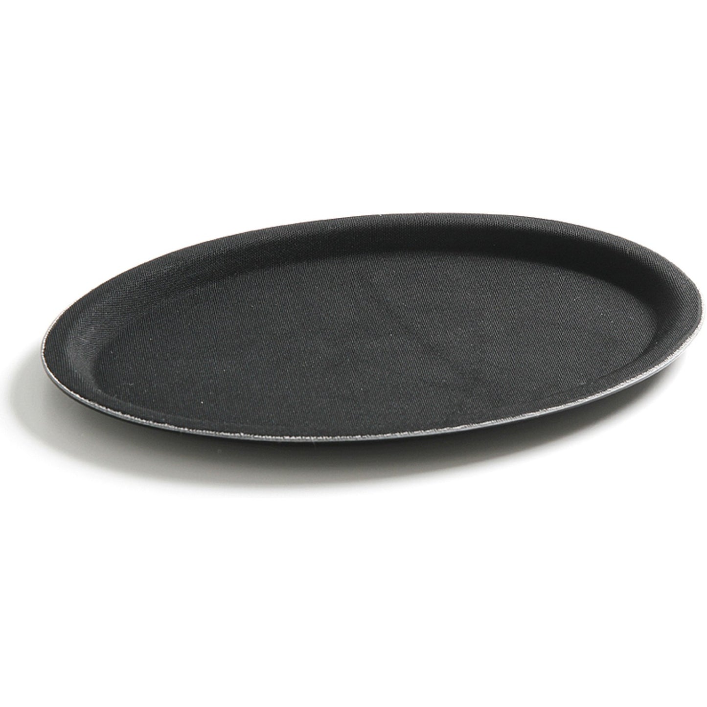 Non-skid Serving tray Fiberglass Oval 27" Black - WHF2700