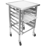 Commercial Mobile Equipment Stand with 6 Tier Tray Rack GN1/1 Marine Edges 800x600x900mm - WHMTR6080C