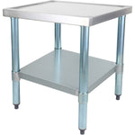 Stainless Steel Commercial Equipment Stand with Galvanised Undershelf & Marine Edges 800x600x600mm - WHMT6080