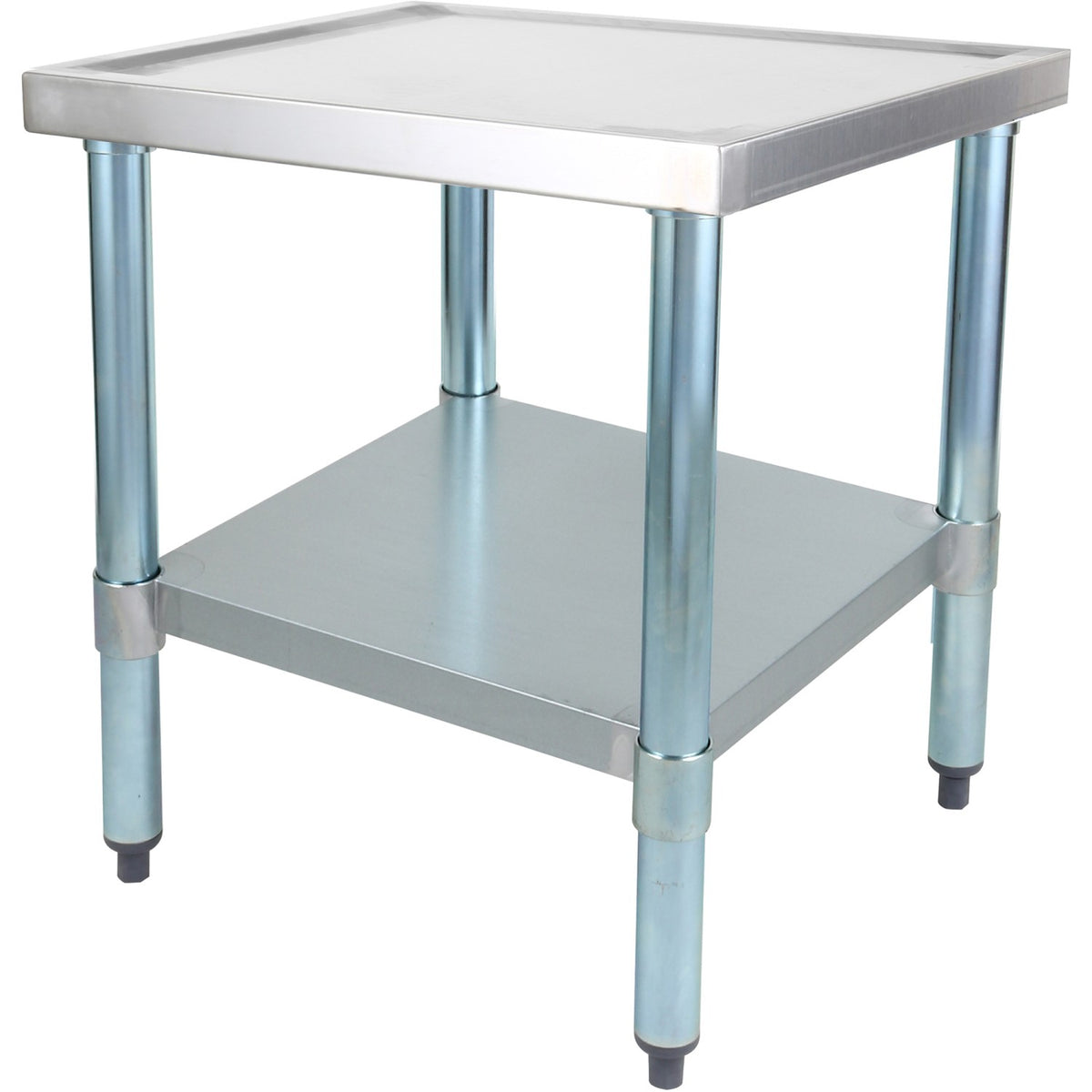 Stainless Steel Commercial Equipment Stand with Galvanised Undershelf & Marine Edges 800x700x600mm - WHMT7080