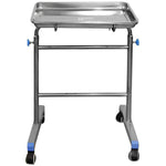Professional Instrument Stand Salon Tray Double Leg Stainless Steel 600x400x900mm - WHTSD