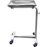 Professional Instrument Stand Salon Tray Single Leg Stainless Steel 450x350x900mm - WHTSS