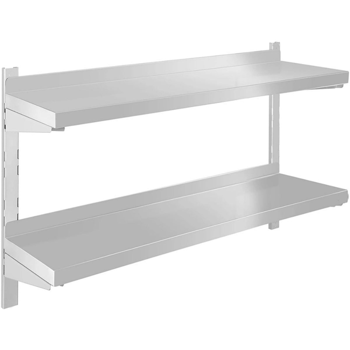Wall shelf 2 levels 1800x300x600mm Stainless steel - WM18030B