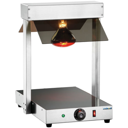 Buffet food warmer with gantry Stainless steel 1 infrared lamp Sneeze guards 1xGN1/1 - WM1F