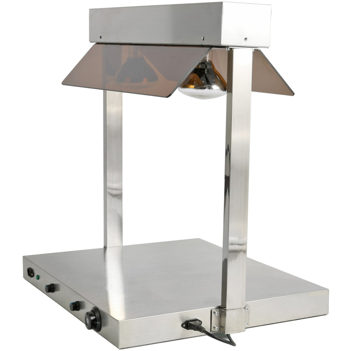 Buffet food warmer with gantry Stainless steel 2 infrared lamps Sneeze guards 2xGN1/1 - WM2FXX