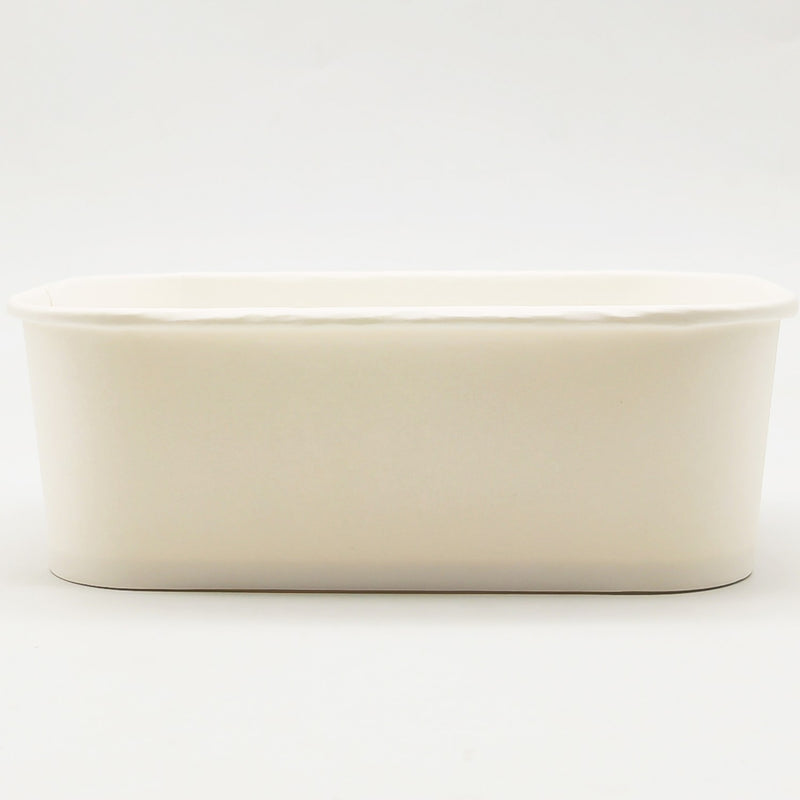300pcs White Rectangular Bowl 750ml PE - WPRB750