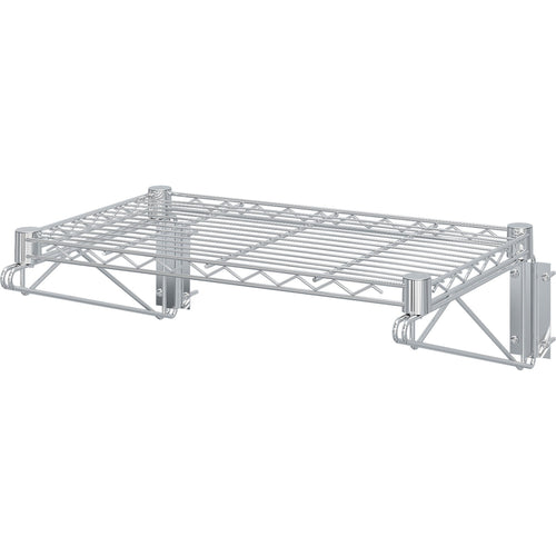 Wall-Mounted Wire Shelf 1 Tier 100kg Capacity Chrome Finish 600x350mm - WR603560A1C