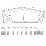 Wall Shelf Corner unit Stainless steel 800x800x300mm - WSCN8030