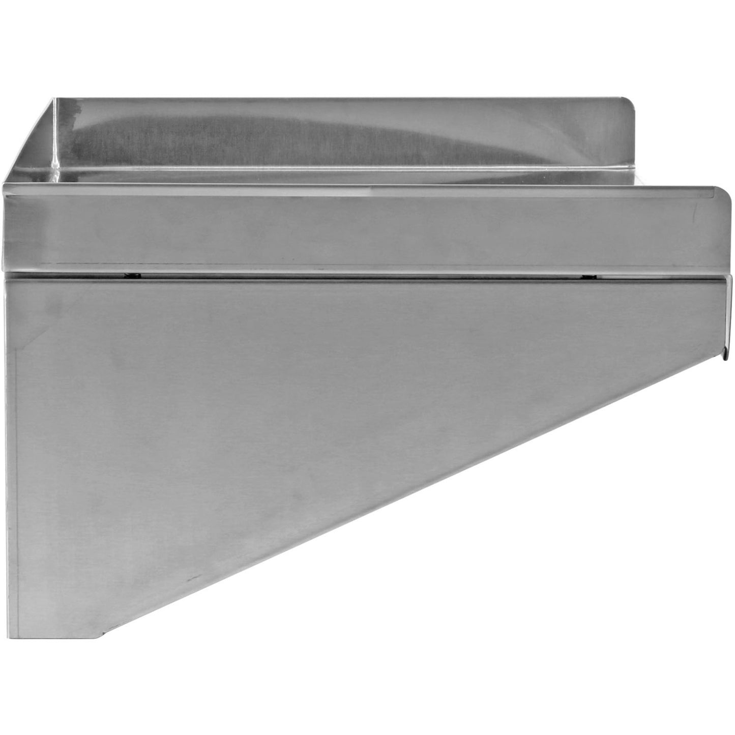 Wall shelf 1 level 3 sides upturn 900x400x254mm Stainless steel - WSW40090B