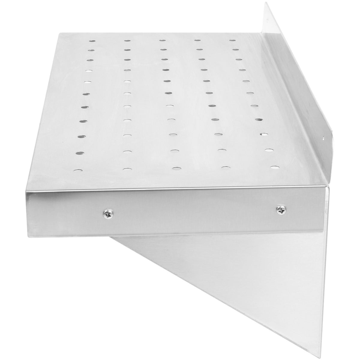 Wall Shelf Perforated 1 tier Stainless steel 1800x400x254mm - WSW40180P