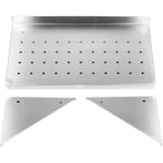 Wall Shelf Perforated 1 tier Stainless steel 2100x400x254mm - WSW40210P