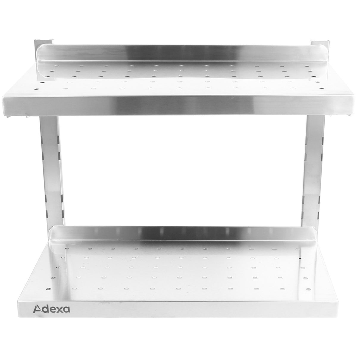 Wall Shelf Perforated 2 tiers Stainless steel 2000x300x600mm - WSWB30200P