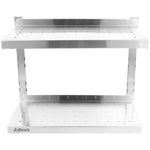 Wall Shelf Perforated 2 tiers Stainless steel 1400x350x600mm - WSWB35140P