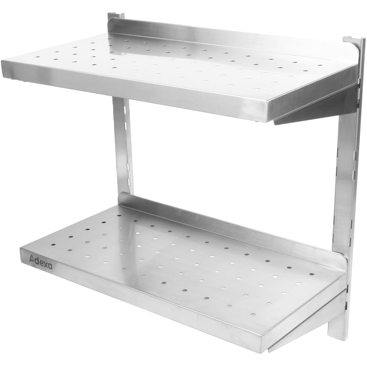 Wall Shelf Perforated 2 tiers Stainless steel 600x350x600mm - WSWB35060P