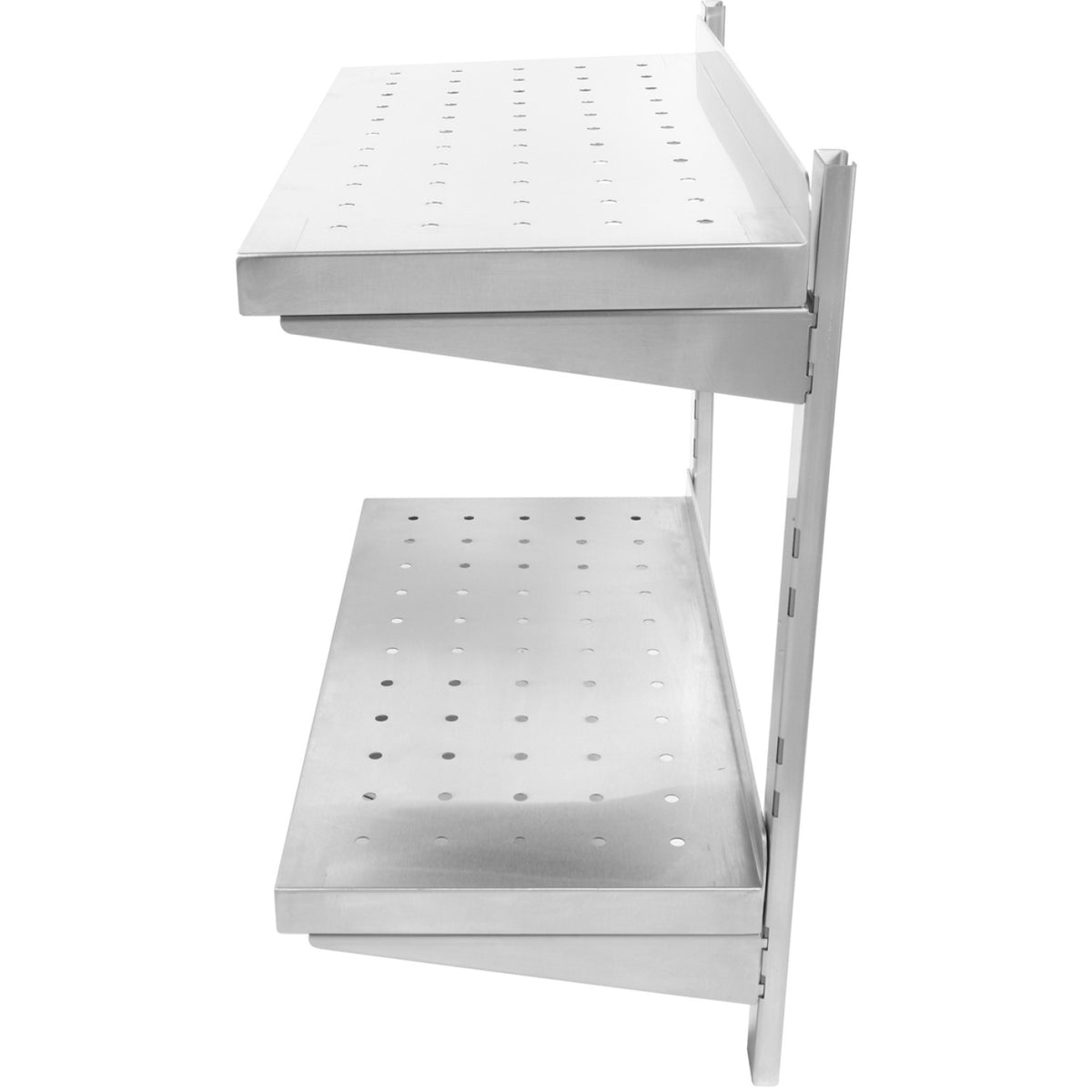 Wall Shelf Perforated 2 tiers Stainless steel 600x300x600mm - WSWB30060P