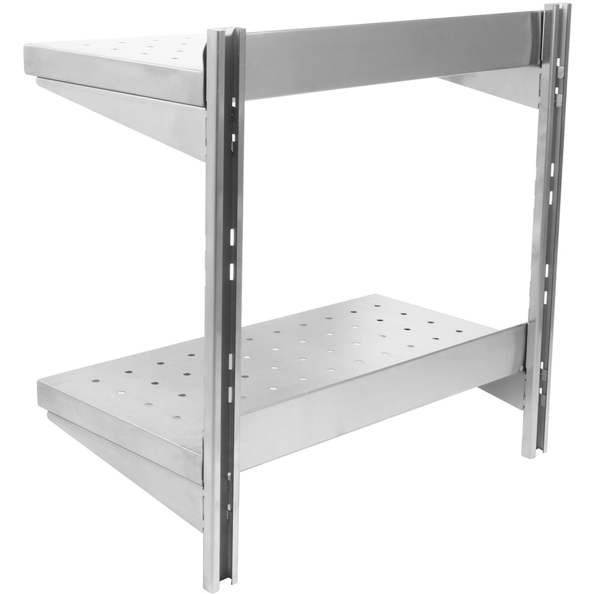 Wall Shelf Perforated 2 tiers Stainless steel 2000x300x600mm - WSWB30200P