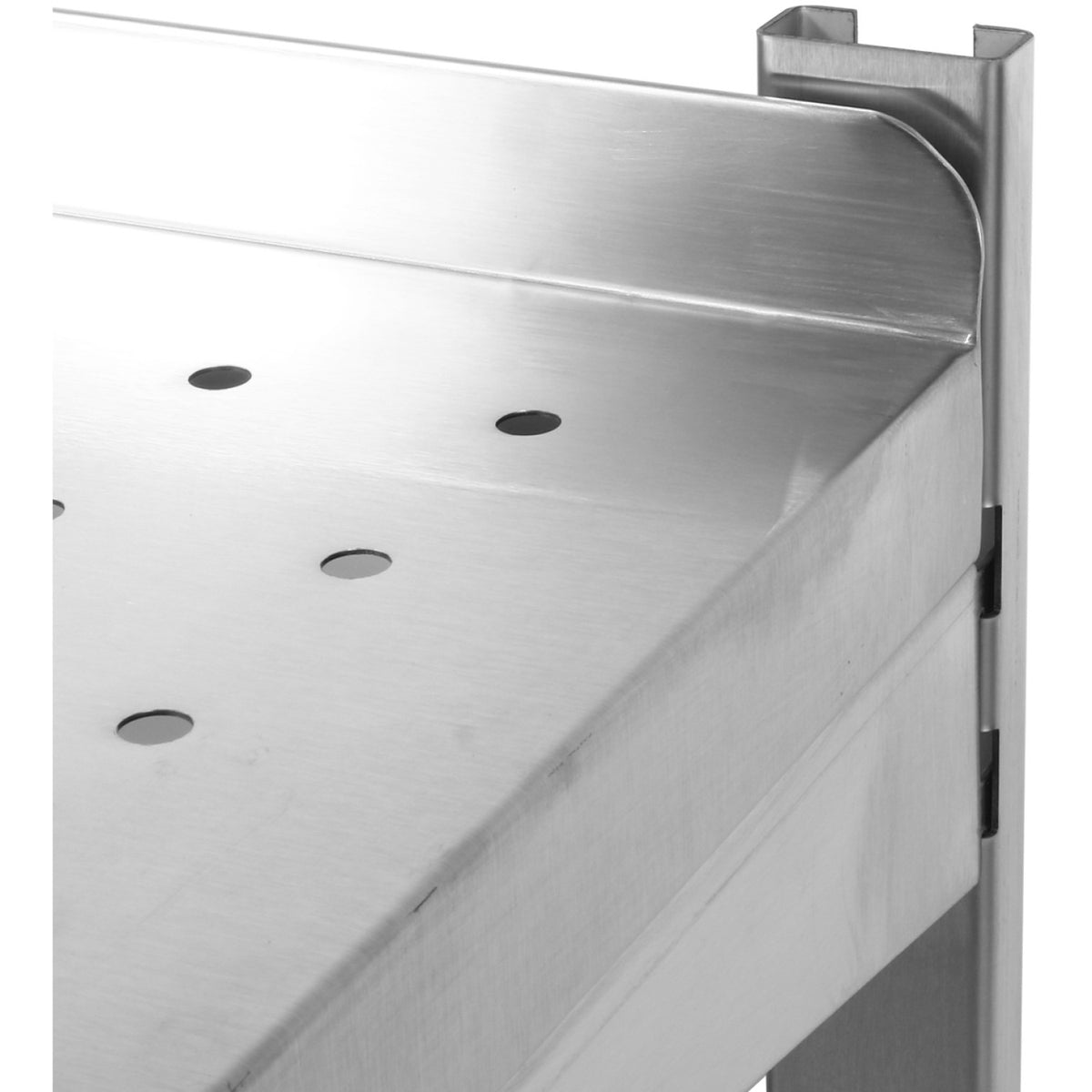 Wall Shelf Perforated 2 tiers Stainless steel 1400x350x600mm - WSWB35140P