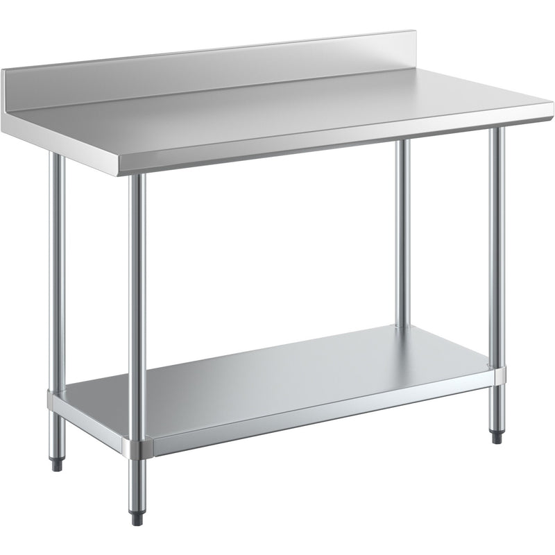 Commercial Stainless Steel Work Table Bottom shelf Upstand 1200x700x900mm - WT70120GB