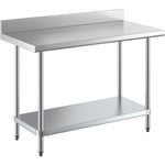 Commercial Stainless Steel Work Table Bottom shelf Upstand 1200x600x900mm - WT60120GB