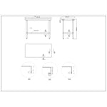 Commercial Stainless Steel Work Table Bottom shelf Upstand 1200x600x900mm - WT60120GB