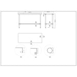 Commercial Stainless Steel Work Table No Bottom shelf with Upstand 1500x600x900mm - WT60150GBNU