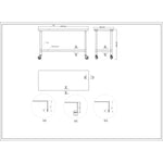 Commercial Mobile Stainless Steel Work Table Bottom shelf 1500x600x900mm - WT60150GMOBILE